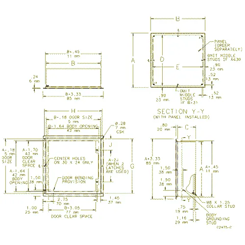 Hoffman CSD363612, Concept™ Wall-Mount Encl, 36.00X36.00X12.00