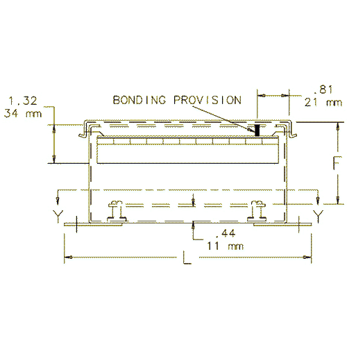 Hoffman A161410CH, Continuous Hinge W/Clamps, Type 12, 16.00X14.00X10.00, Steel/Gray