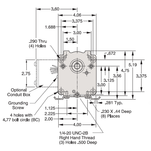 Leeson M1145035.00, 1/6 HP, 156 RPM, 115/230V, 1-Phase, TEFC, P240, 10