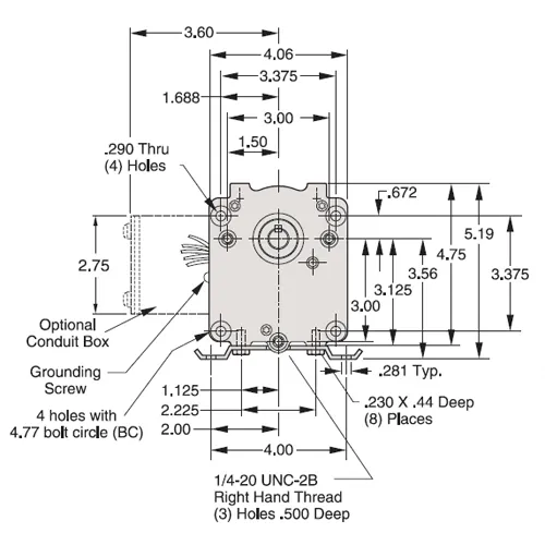 Leeson M1145034.00, 1/6 HP, 90 RPM, 115/230V, 1-Phase, TEFC, P240 