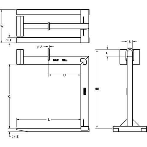 Hoists & Cranes CranesOverhead & Hoist Pallet Lifters M&W Fixed