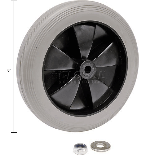 Replacement 8 Inch Rear Wheel for Janitor Cart
																			