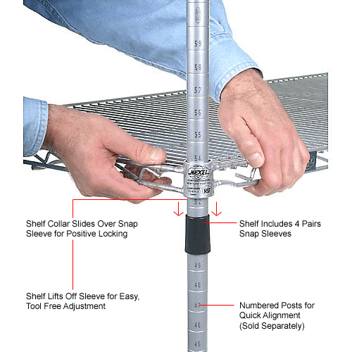 Nexelate Silver Stainless Steel Wire Shelf 
