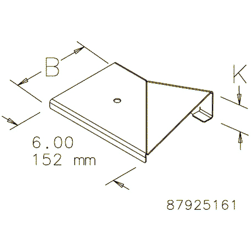 Hoffman CTS33TCRSS, Trans Cover, Sloped To Flat Right hand, Sloped, 3.00x3.00, SS