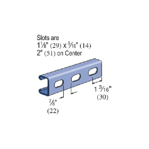 Unistrut 14-Gauge Slotted Metal Framing Channel, 1-5/8 Unistrut 14-Gauge Slotted Metal Framing Channel, 1-5/8