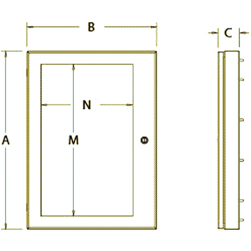Hoffman AWDH3024N4SS, DeepHinged Window Kit, 28.19 x 20.14, SS