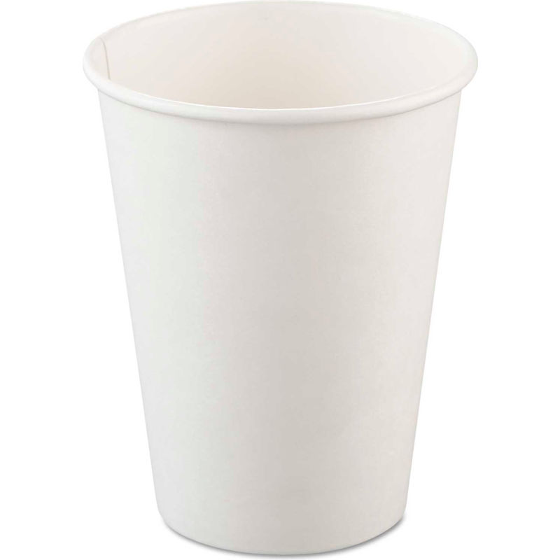 Solo Polycoated Hot Paper Cups 12 Oz White 50 Bag B Globalindustrial Com