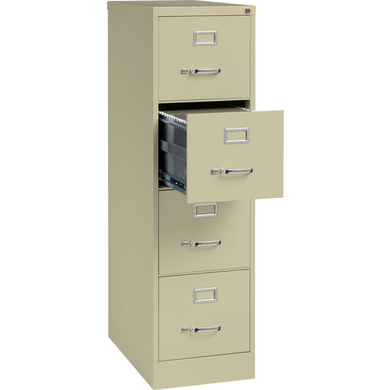 File Cabinets Vertical Hirsh Industries 25 Deep Vertical File Cabinet 4 Drawer Letter Size Putty B691053 Globalindustrial Com