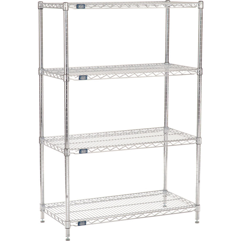 36W x 18D x 63H Nexel Wall Mount Wire 4-Shelf Starter Unit