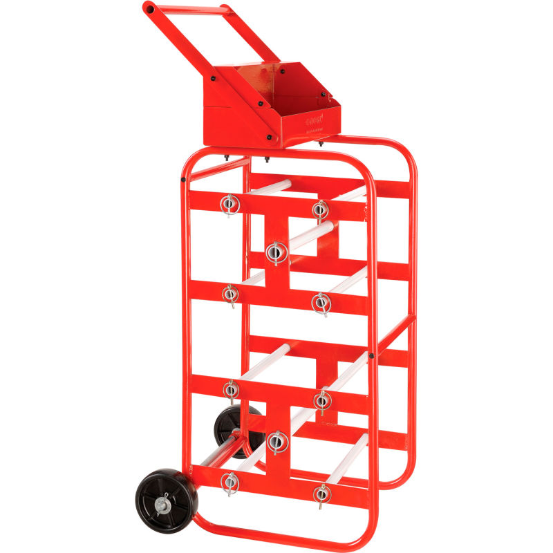 Portable Wire Spool Reel Caddy 8 Axle Multi Rack Cable Cart Wheels