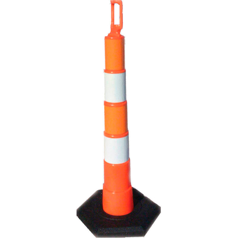 VEVOR Traffic Delineator Posts 44 Inch Height Channelizer Cones Orange