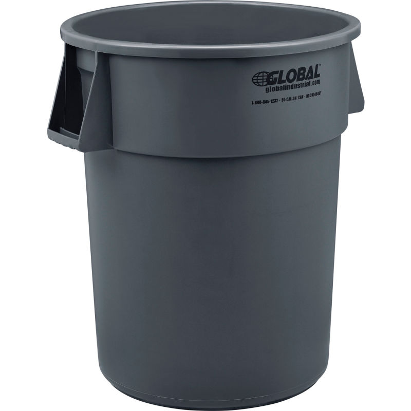 Large Plastic Trash Container 55 Gallon Outdoor Waste ...