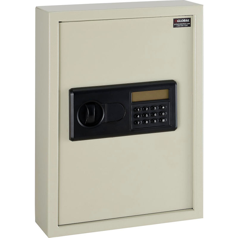 48 Key Digital Safe Electronic Security Cabinet Box Storage Metal Wall Mounted 