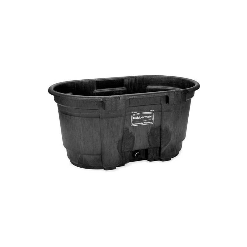 Rubbermaid 4242 88 Stock Tank 100 Gallon Black 270079 Globalindustrial Com
