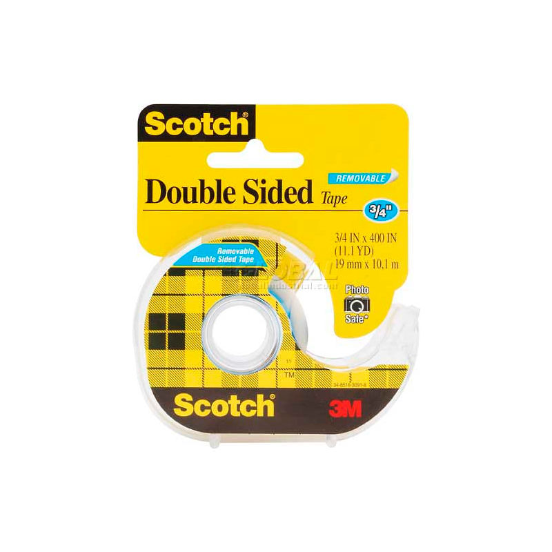 Scotch Double Sided Removable Tape With Dispenser 667 3 4 X 400 1 Roll B Globalindustrial Com