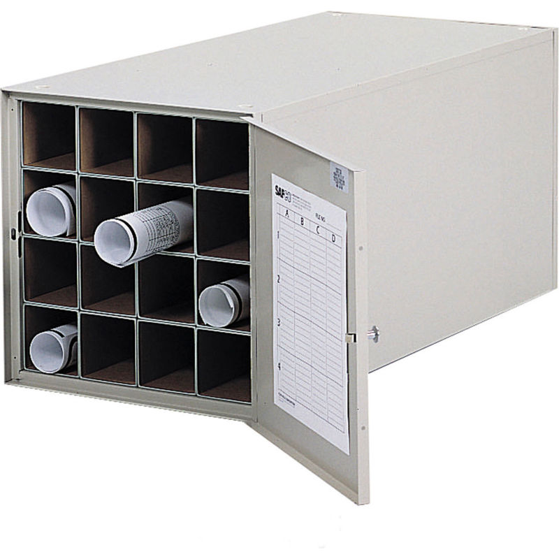 Safco Stackable Steel Blueprint Storage Roll File 16 Model 516250 Globalindustrial Com Stackable Steel Blueprint Storage Roll, Blue Print Storage