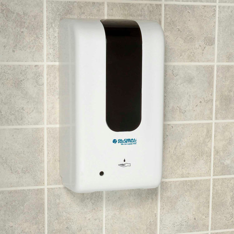 Hand Soap Sanitizer Dispenser Commercial Industrial Wall Mnt W/O Hardware BLACK 