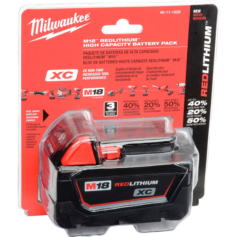 48-11-1828 for sale online Milwaukee 18V M18 REDLITHIUM XC Extended Capacity Battery
