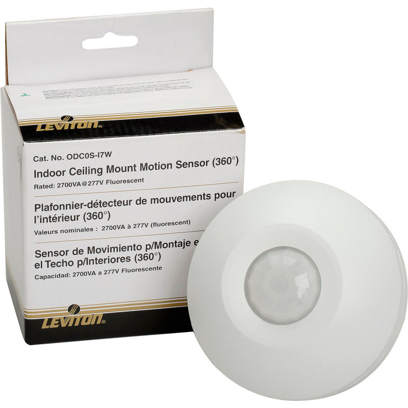 Leviton Odc0s-i1w Indoor Ceiling Occupancy Sensor 360 Degree 120v White for sale online 