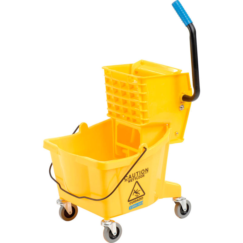 Metro Commercial Mop Bucket with Side Press Wringer Details about   26 Qt Yellow 