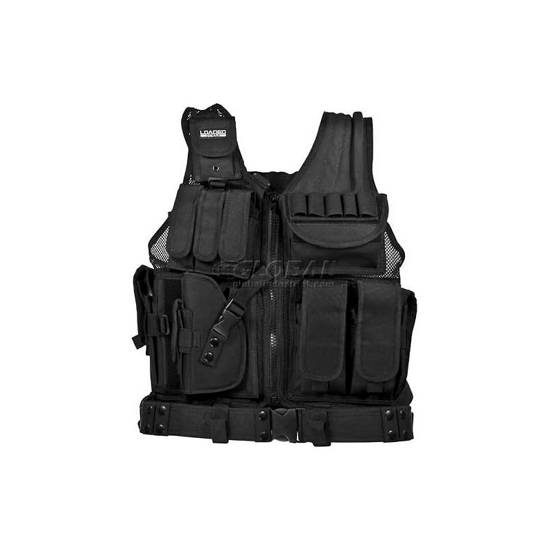 Barska Loaded Gear VX-200 Black Tactical Vest Left Hand w/ Holster  BI12154 