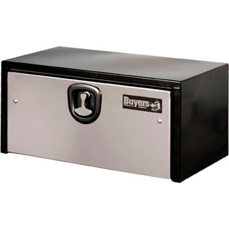 Buyers Products 1704705 24x24x36" Black Steel Truck Box w/ Stainless Steel Door 