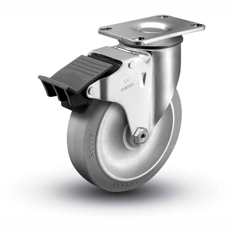 1 Swivel with Total Lock Brake 6 x 2 Aluminum wheel Casters 1 Swivel with Total Lock Brake 6 x 2 Aluminum wheel Casters