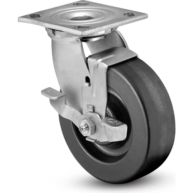 4 Colson 3" Phenolic Casters with Swivel and Brakes 