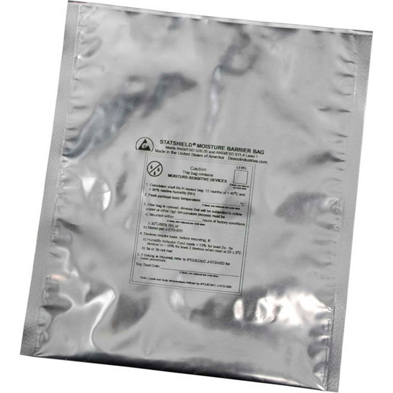 3.6 Mil Silver 3 x 5 1000/Case Moisture Barrier Bags 3.6 Mil Silver 3 x 5 1000/Case Moisture Barrier Bags