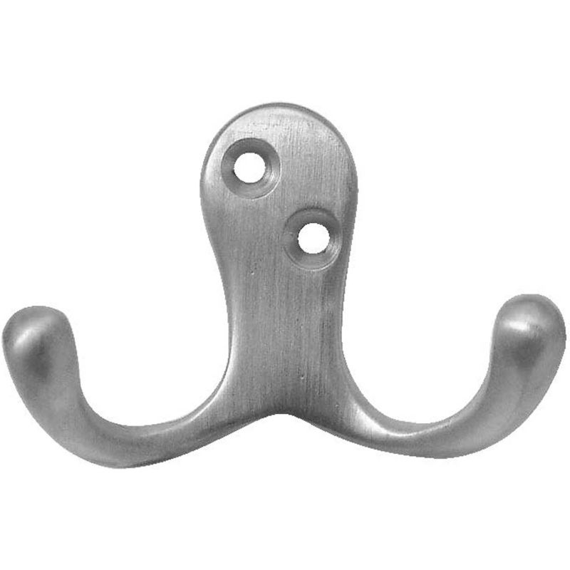 Don Jo 302 626 Coat Hook Side By Side Prongs Brushed Chrome Pkg Qty B Globalindustrial Com Don Jo 302 626 Coat Hook Side By Side Prongs Brushed Chrome Pkg Qty B Globalindustrial Com