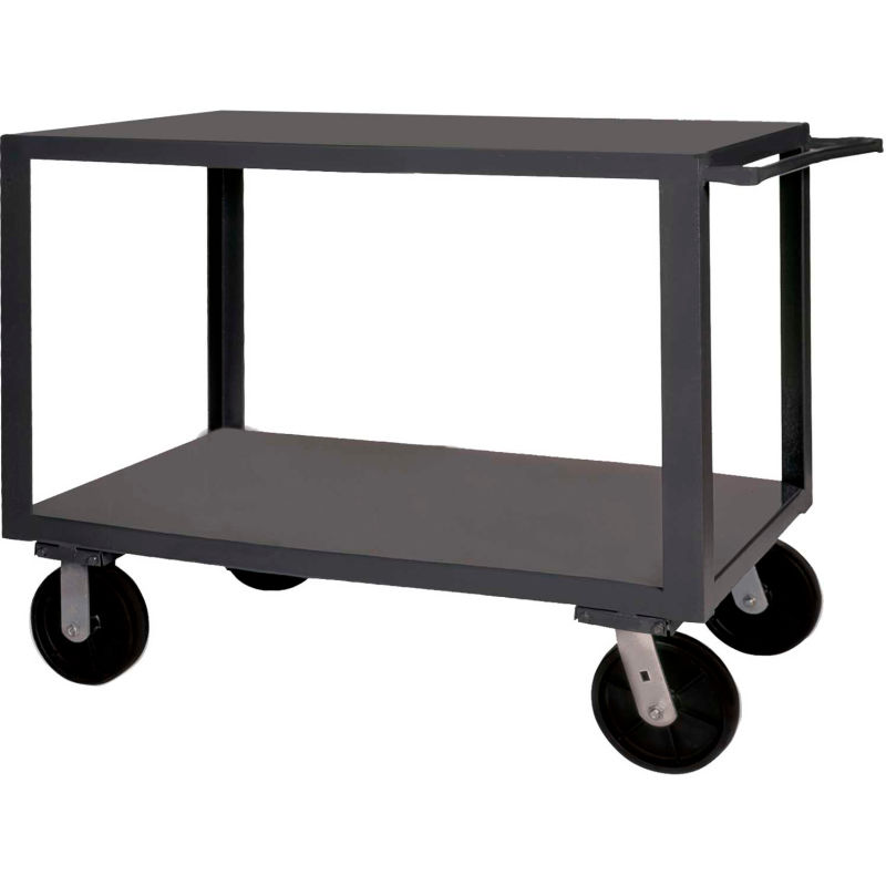 Load Capacity 1200 lb Number of Shelves: 3-1 Each Durham Mfg Co Steel Flat Handle Utility Cart Load Capacity 1200 lb Number of Shelves: 3-1 Each Durham Mfg Co Steel Flat Handle Utility Cart