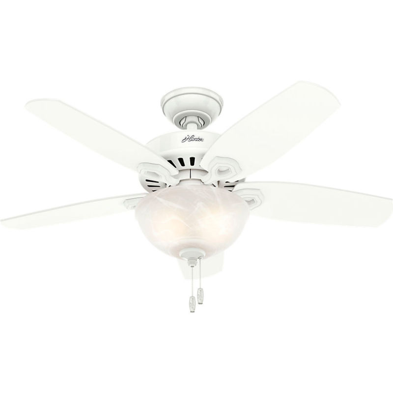 Hunter Fan 42 Builder Small Room Ceiling With Light 52217 Snow White B2255989 Globalindustrial Com Hunter Fan 42 Builder Small Room, Small Space Ceiling Fan