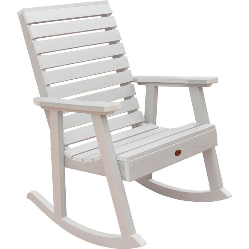 Highwood Weatherly Outdoor Rocking Chair Eco Friendly Synthetic Wood In White B1409096 Globalindustrial Com Weatherly Outdoor Rocking Chair Eco, Highwood Outdoor Furniture