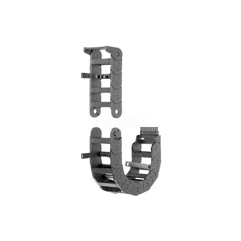 Polymer 1.26 Max Cable Diameter Igus 27-05-100-0 Energy Chain Cable Carrier Hinge-Open Crossbar 3.94 Bend Radius 1.38 Inner Height 1.97 Inner Width 3ft Chain Length 