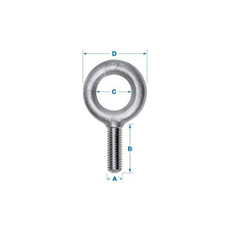 1/4-20 x 1 Ken Forging K2001-ZN Plain Pattern Eyebolts 1/4-20 x 1 Ken Forging K2001-ZN Plain Pattern Eyebolts