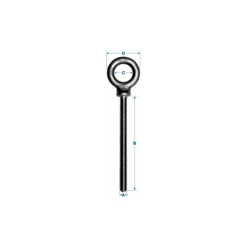 1-3/4-5 x 3-3/4 Ken Forging K2035-ZN Shoulder Pattern Eyebolts 1-3/4-5 x 3-3/4 Ken Forging K2035-ZN Shoulder Pattern Eyebolts