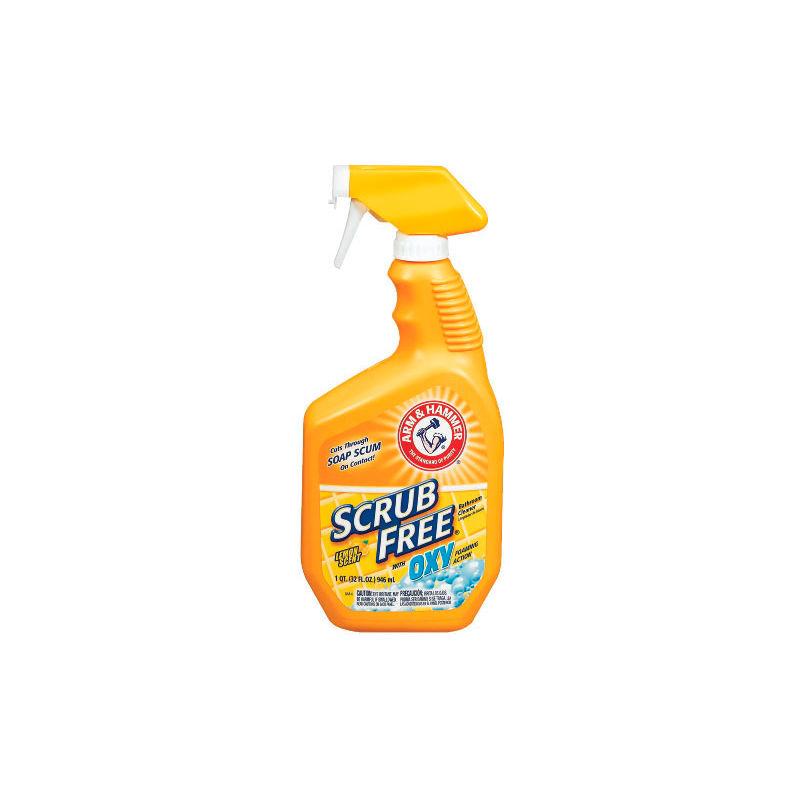Arm Hammer Scrub Free Bathroom Cleaner W Oxy Clean Lemon 32 Oz Trigger 8 Case Chu3320035255 B259679 Globalindustrial Com Hammer Scrub Free Bathroom Cleaner, Arm And Hammer Clean Shower