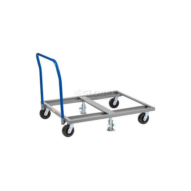 Little Giant Pallet Dolly With Handle Floor Lock Pdh 4048 6ph2fl 48 X 40 3600 Lb Cap B9809 Globalindustrial Com