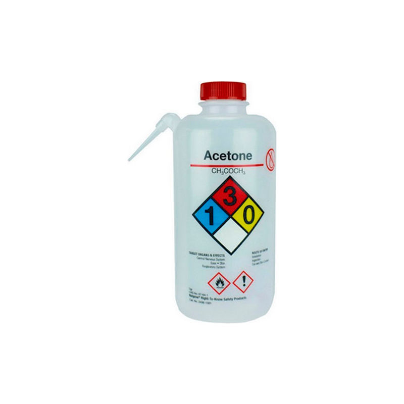 Leak-Proof Wash Bottles Acetone