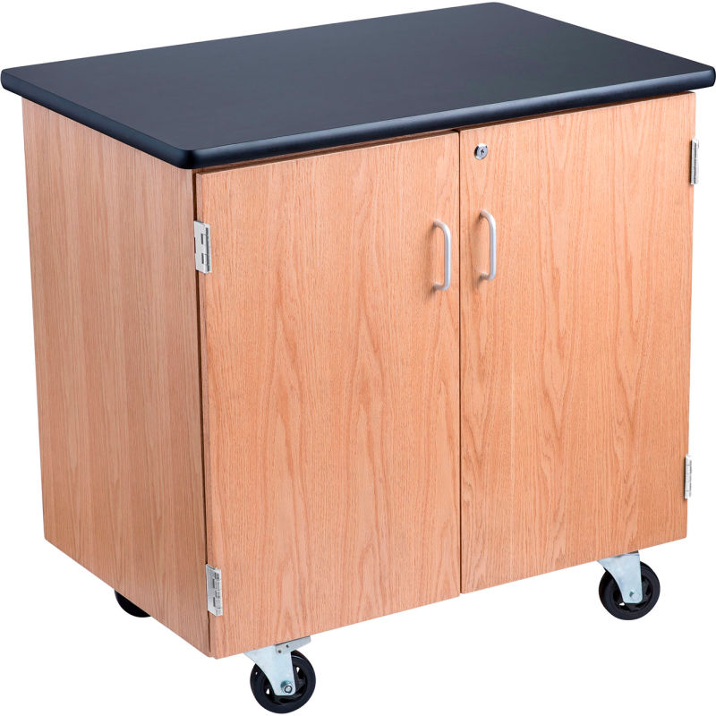 School Furniture Science Laboratory Nps Mobile Science Lab Storage Cabinet Ash Wood With Black Laminate Top B2255617 Globalindustrial Com