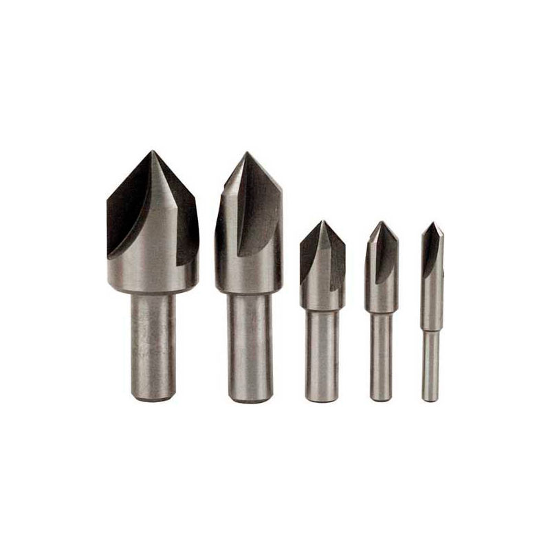 pack of 2 Michigan Drill Series 484 1/4 HSS 120° 3 Flute Countersinks Center Reamers 