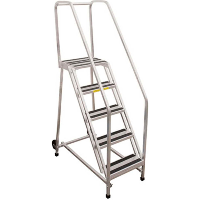 rolling step stool with handrail