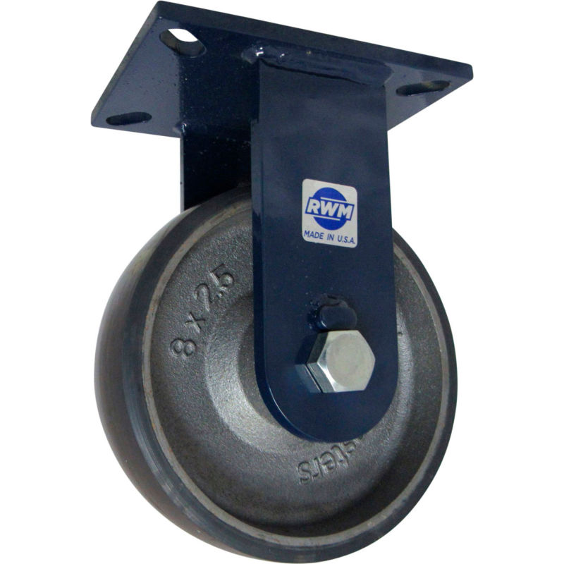10-1/2 Mount Height Kingpinless 8 Wheel Dia Swivel 2-1/2 Wheel Width 7-1/4 Plate Length Urethane on Iron Wheel RWM Casters 76 Series Plate Caster 5-1/4 Plate Width 2000 lbs Capacity Roller Bearing 10-1/2 Mount Height Kingpinless 8 Wheel Dia Swivel 2-1/2 Wheel Width 7-1/4 Plate Length Urethane on Iron Wheel RWM Casters 76 Series Plate Caster 5-1/4 Plate Width 2000 lbs Capacity Roller Bearing