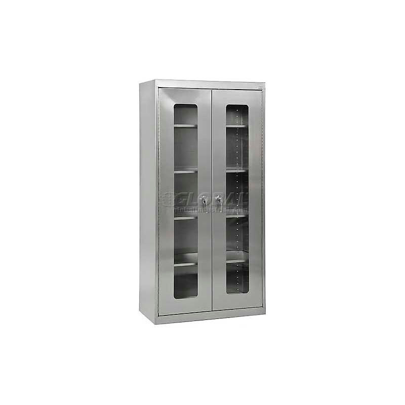 Cabinets Stainless Steel Sandusky Stainless Steel Clearview Storage Cabinet Sa4v361872 36 W X 18 D X 72 H B743473 Globalindustrial Com