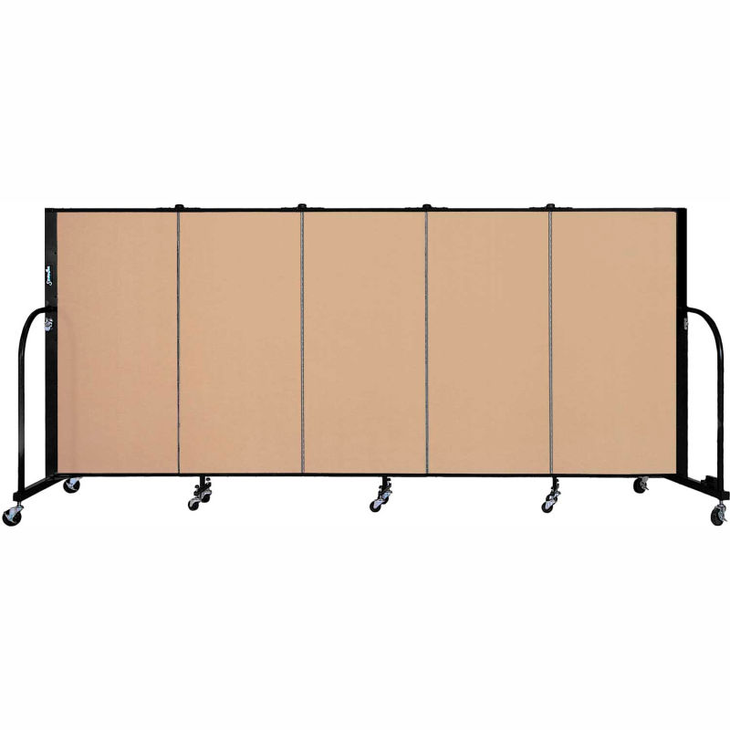 Office Partitions Room Dividers Portable Room Dividers Screenflex 5 Panel Portable Room Divider 4 H X 9 5 L Fabric Color Desert B226402 Globalindustrial Com
