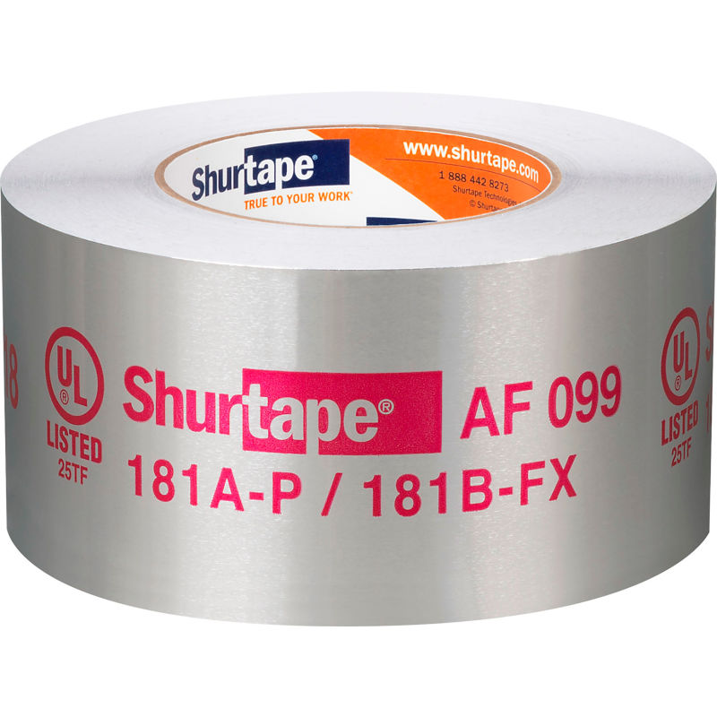 Shurtape S104474 AF 100 2-1/2 in Printed Silver Aluminum Foil Tape NIB x 60 yd 
