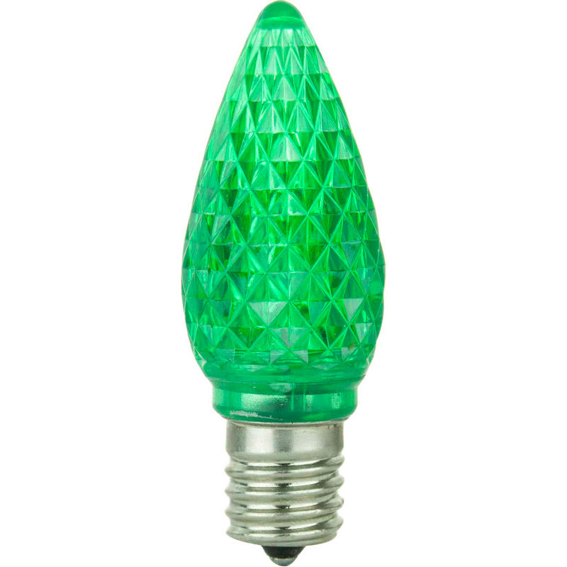 Green Sunlite 80706-SU C9/3LED/0.4/G/6PK LED Intermediate Based C9 Lamp 6 Pack 