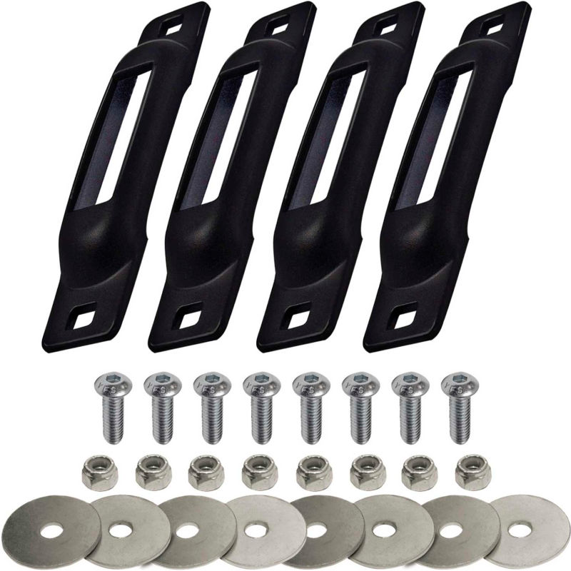 SNAPLOCS Black 4 Pack with Fasteners E-Track Single Strap Anchors SNAPLOCS Black 4 Pack with Fasteners E-Track Single Strap Anchors