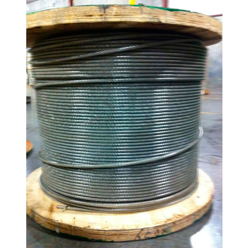 750 Feet 1/4" Galvanized Aircraft Cable Steel Wire Rope 7x19 