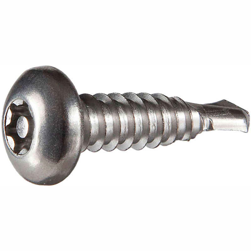 Qty 2 Button Post Torx 14g x 1 Stainless T27 Self Tapping Tapper Security Screw 